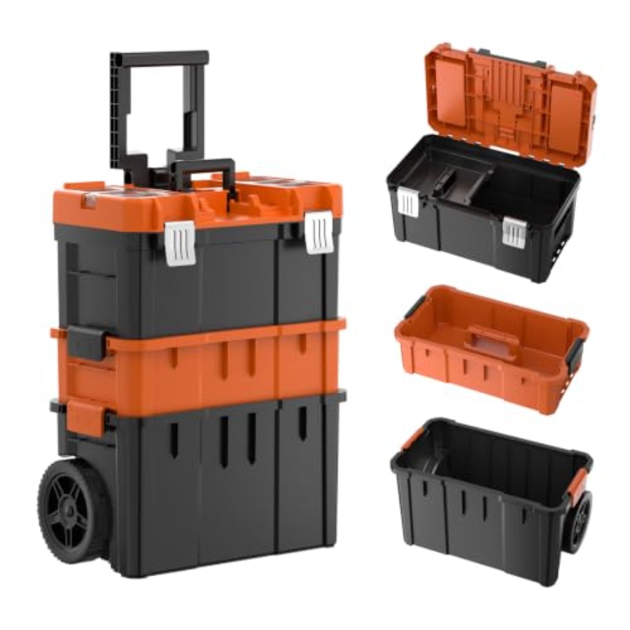 Tools Box For Workshop - Rolling Tool Box with Wheels, 3