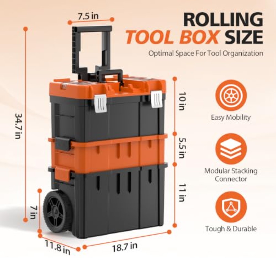 Rolling Tool Box with Wheels,  - đánh giá và giá Tools Box For Workshop