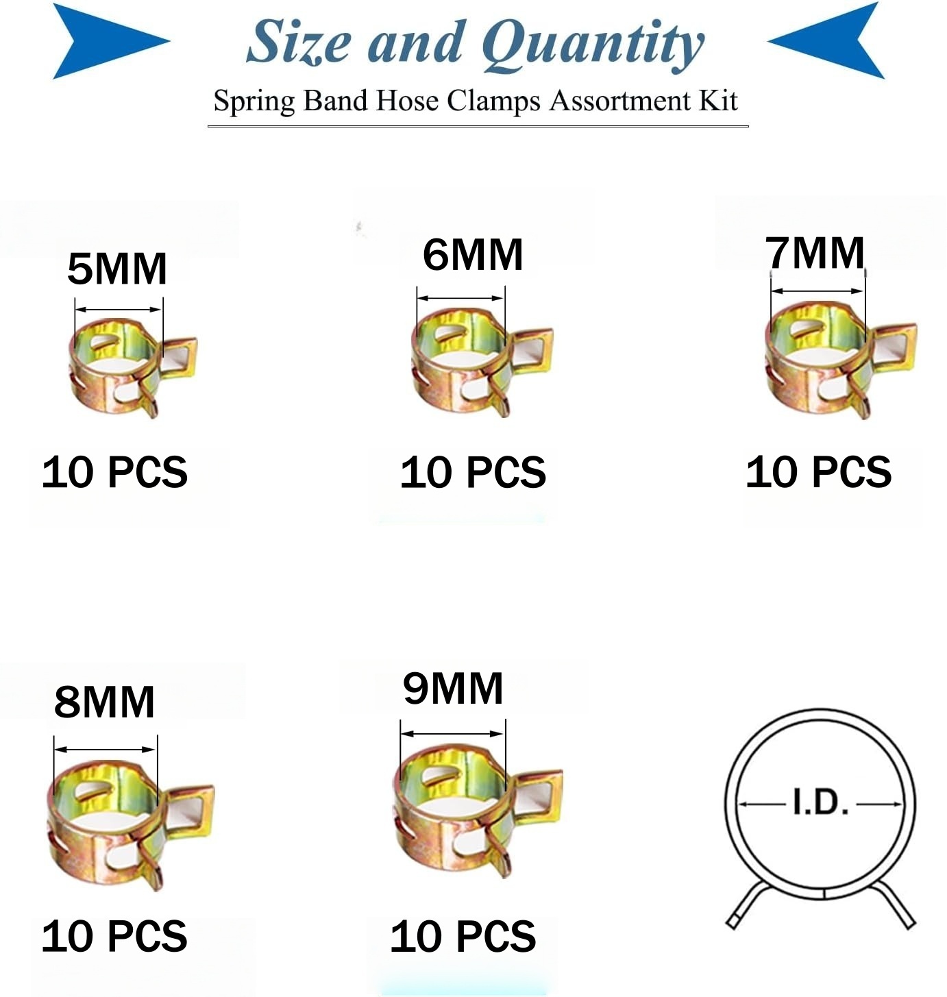 50 PCS Fastener 5mm 6mm 7mm 8m - đánh giá và giá Pipe Clamp Bar